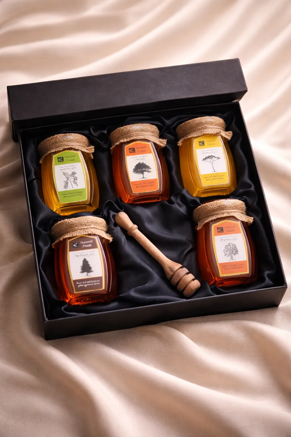 Luxury Honey Discovery Box – 5 Premium Natural Honeys in One Exclusive Set